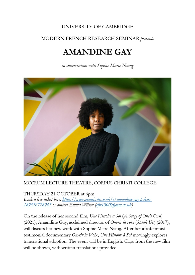 « Amandine Gay in Conversation with Sophie Marie Niang »