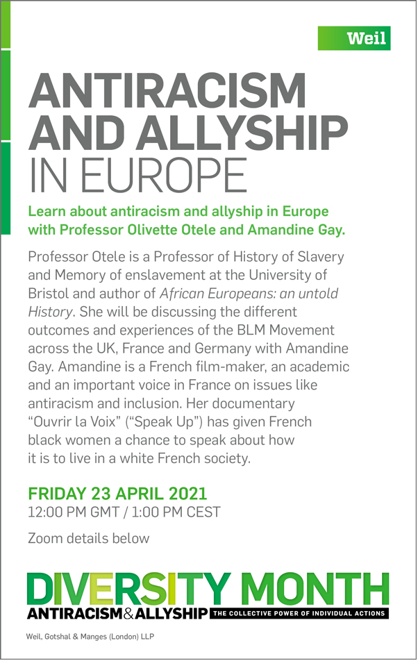 « Antiracism and Allyship in Europe »