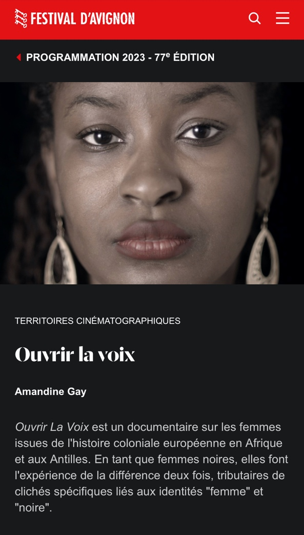 Projection-Débat Ouvrir La Voix / En présence de Rébecca Chaillon et Amandine Gay