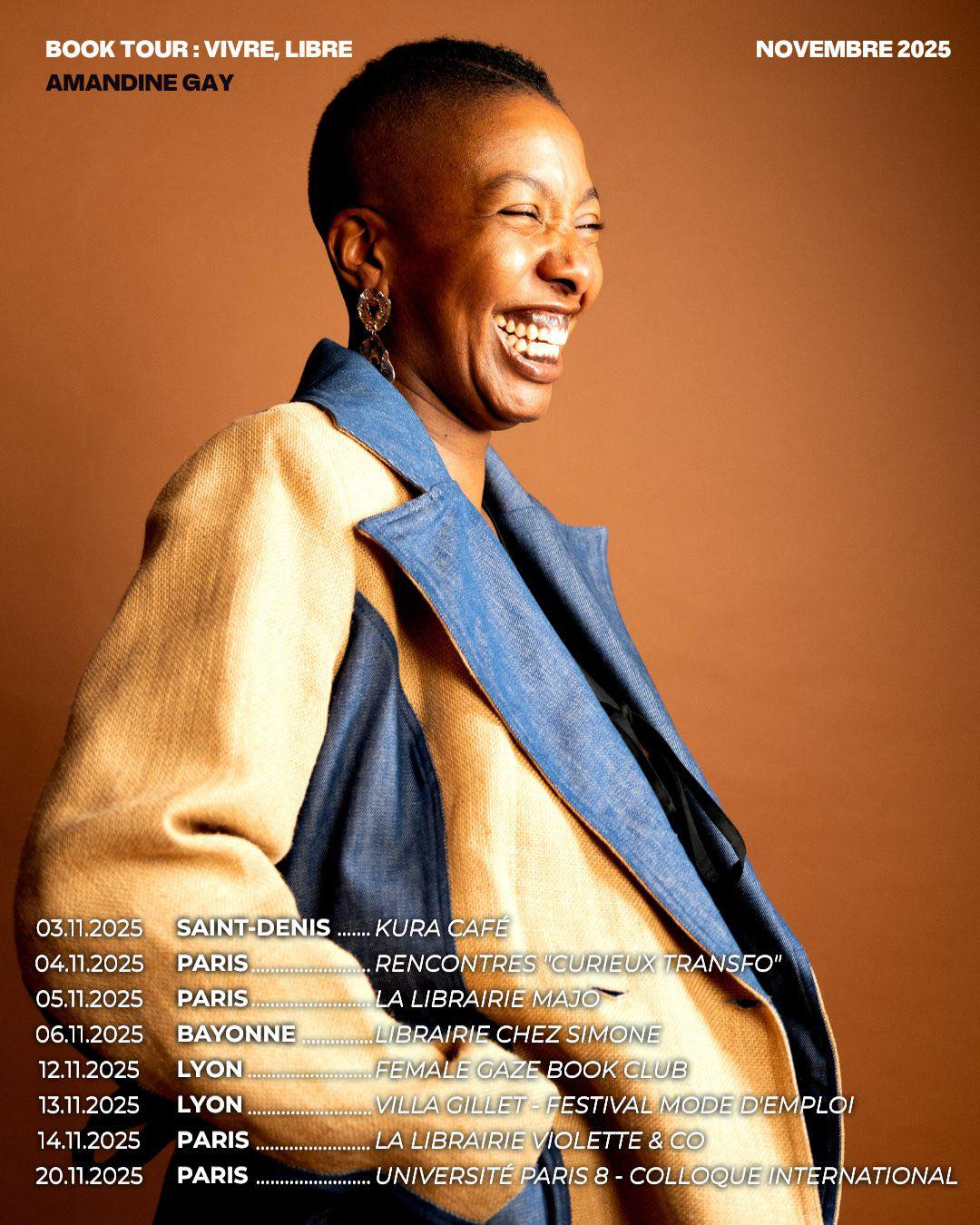 VIVRE, LIBRE – November tour dates