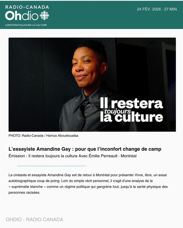 Entrevue « II restera toujours à la culture », Radio-Canada